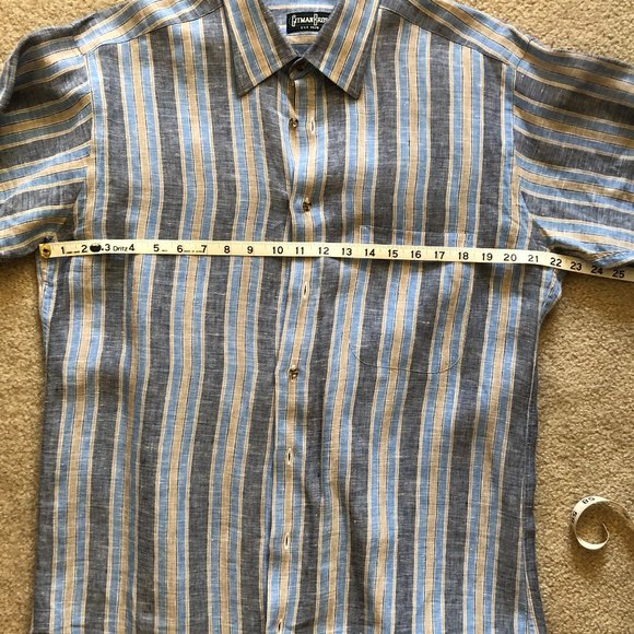 Gitman Brothers Linen Long Sleeve Sport Shirt Size: M - Picture 7 of 8